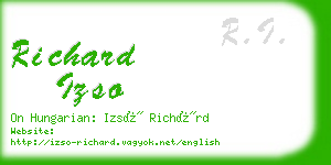 richard izso business card